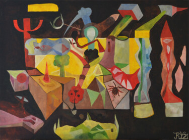 Malerei mit dem Titel "El camino del filos…" von Roberto Yañez, Original-Kunstwerk, Öl