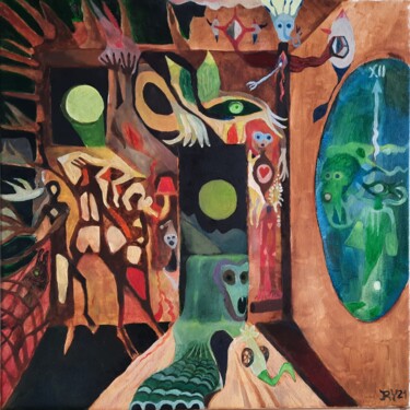 Malerei mit dem Titel "El regreso del herm…" von Roberto Yañez, Original-Kunstwerk, Öl