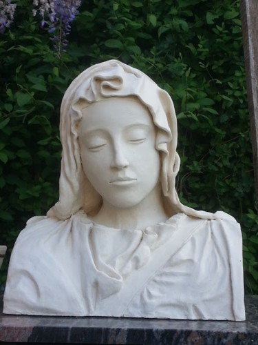 Escultura intitulada "Busto de La Piedad" por Roberto Zotes, Obras de arte originais, Cerâmica