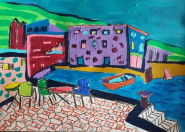 Painting titled "lago di garda 2019" by Roberto Aere, Original Artwork