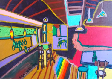 Painting titled "Stonewall Inn Bar 5…" by Roberto Aere, Original Artwork, Acrylic