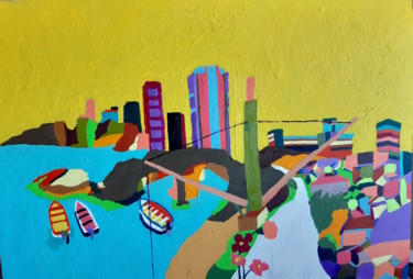 Painting titled "Beirut" by Roberto Aere, Original Artwork, Oil