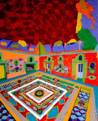 Peinture intitulée "Villa Palagonia" par Roberto Aere, Œuvre d'art originale