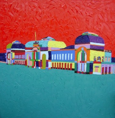 Painting titled "stazione porta nuov…" by Roberto Aere, Original Artwork
