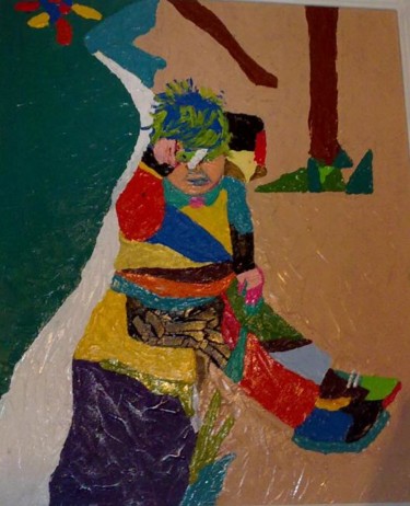 Pittura intitolato "quand'ero piccolo" da Roberto Aere, Opera d'arte originale