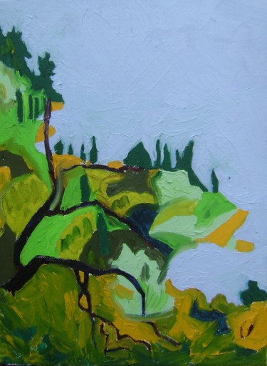 Painting titled "vista lago" by Roberto Aere, Original Artwork