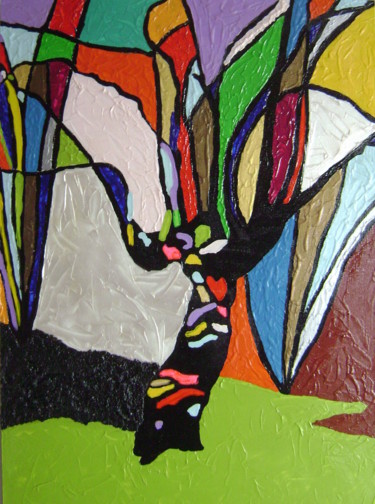 Pittura intitolato "carpino di gargagna…" da Roberto Aere, Opera d'arte originale, Acrilico