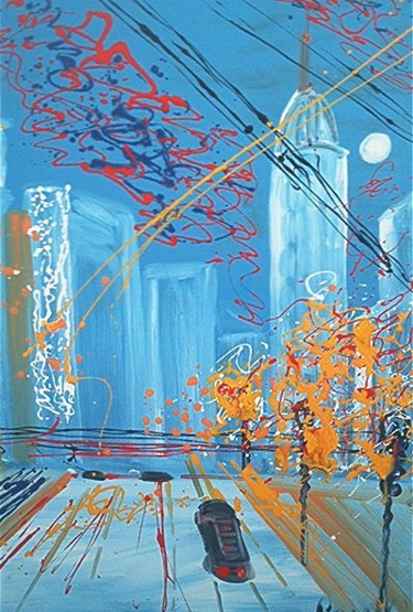 Pittura intitolato "56ma strada" da Roberto Corso, Opera d'arte originale