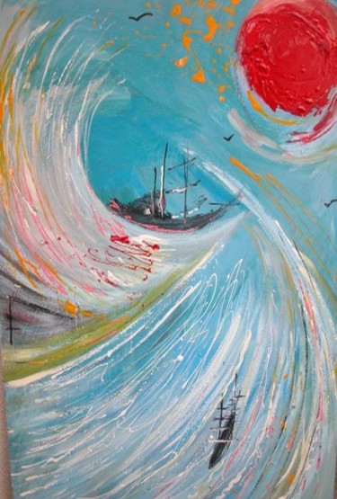Pittura intitolato "la tempesta" da Roberto Corso, Opera d'arte originale
