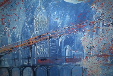 Pittura intitolato "zeppelin" da Roberto Corso, Opera d'arte originale