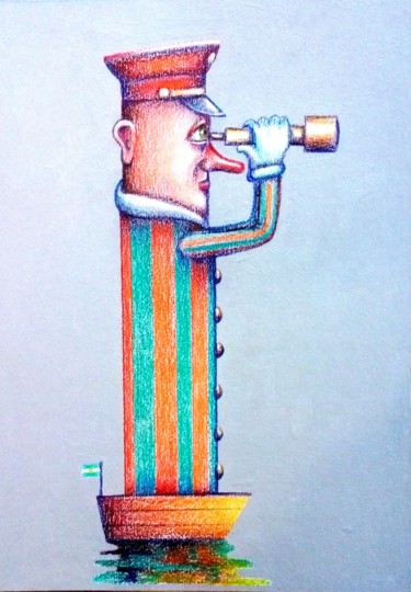 Drawing titled ""Buscando mi destin…" by Roberto Del Giudice, Original Artwork, Pencil