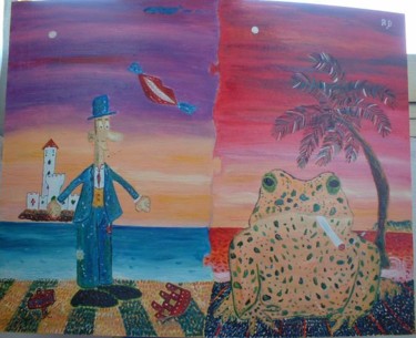 Pittura intitolato "il principe carlo" da Roberto Demuro, Opera d'arte originale