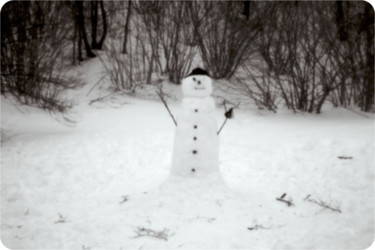 Fotografia intitolato "pupazzo di neve" da Roberto Ferrero, Opera d'arte originale, Fotografia digitale