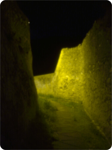 Fotografie getiteld "sentiero di notte" door Roberto Ferrero, Origineel Kunstwerk, Digitale fotografie