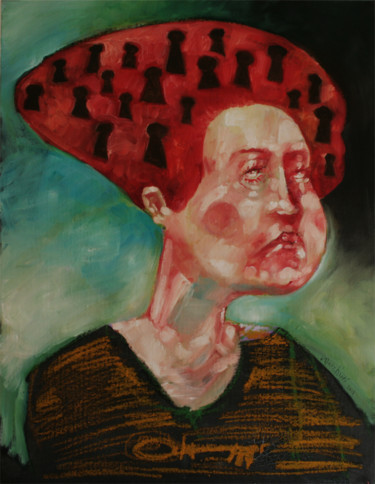 Pittura intitolato ""le Donne hanno Seg…" da Roberto Marchiori, Opera d'arte originale, Olio
