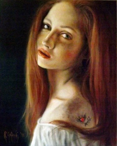 Painting titled "Ofelia" by Roberto Orlandi, Original Artwork, Oil