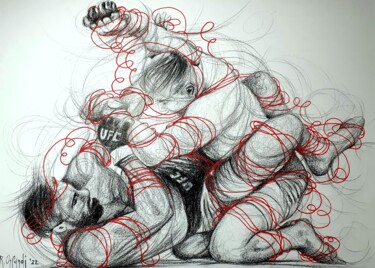 Dibujo titulada "groviglio" por Roberto Orlandi, Obra de arte original, Lápiz
