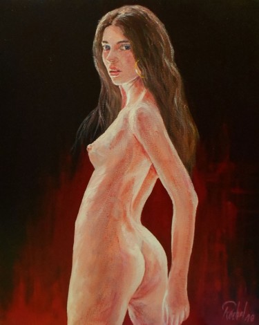 Painting titled "Gipsy" by Robert Rachel, Original Artwork, Oil