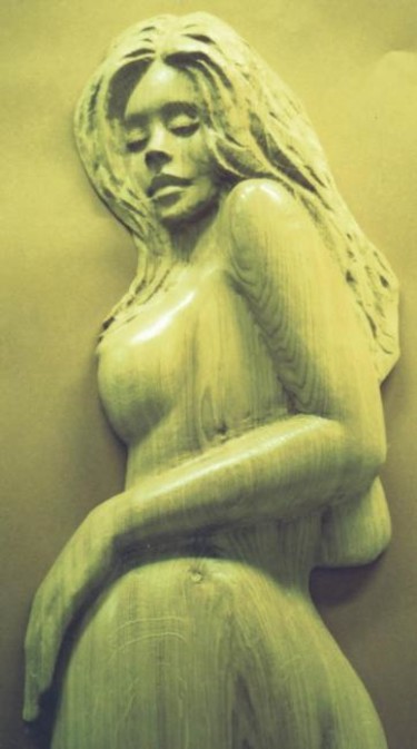 Скульптура под названием "ANNA" - Robert Rachel, Подлинное произведение искусства, Дерево