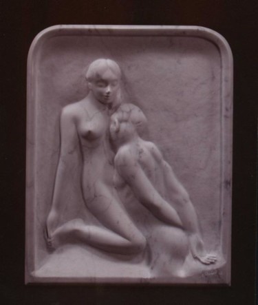 Sculpture intitulée "The kiss" par Robert Rachel, Œuvre d'art originale, Pierre