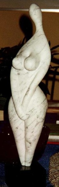 Скульптура под названием "A woman" - Robert Rachel, Подлинное произведение искусства, Камень