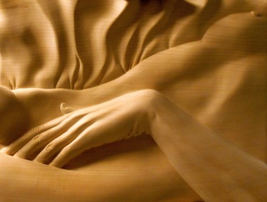 Скульптура под названием "Désir" - Robert Rachel, Подлинное произведение искусства, Дерево