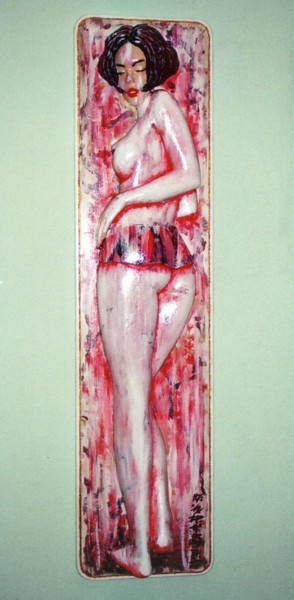 Sculpture titled ""Fabriqué au Japon"" by Robert Rachel, Original Artwork, Wood