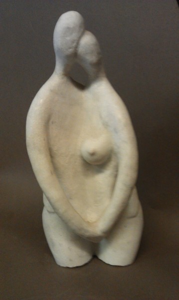 Skulptur mit dem Titel ""Toi et moi"" von Robert Rachel, Original-Kunstwerk, Stein