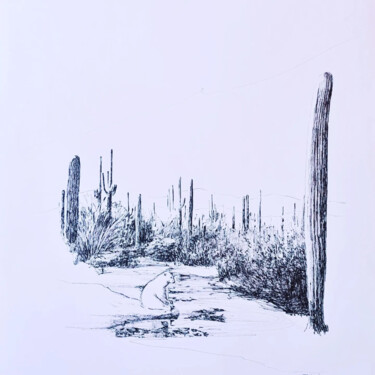 Zeichnungen mit dem Titel "Climat 2/11/22" von Karl Robial, Original-Kunstwerk, Tinte