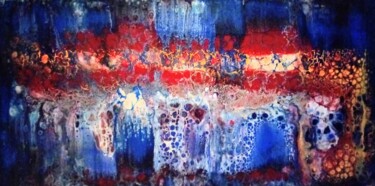 Картина под названием "L'eau et le feu" - Robin Dubois (le CHAT), Подлинное произведение искусства, Акрил Установлен на Дере…