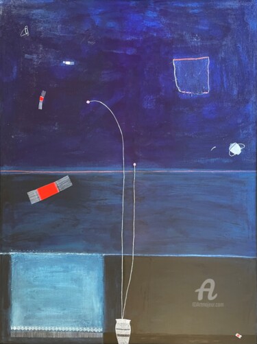 Pintura intitulada "It's An Offshore Wi…" por Robin Kerr, Obras de arte originais, Acrílico