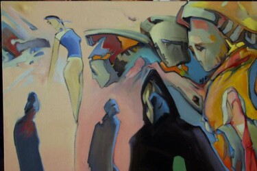 Pintura titulada "ENTRE LA OSCURIDAD…" por Robin Mols, Obra de arte original, Oleo