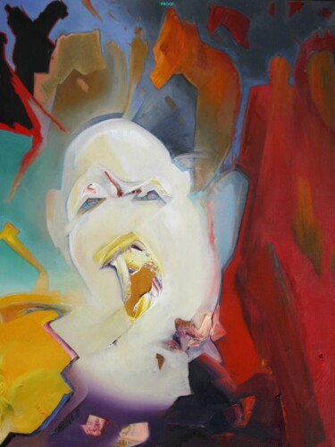 Painting titled "SHOCKED" by Robin Mols, Original Artwork