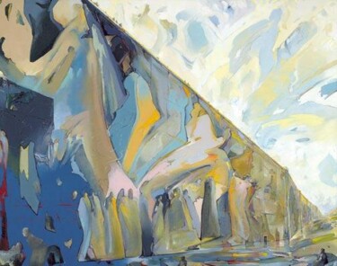 Painting titled "WALL METAPHYSIQUE" by Robin Mols, Original Artwork, Oil