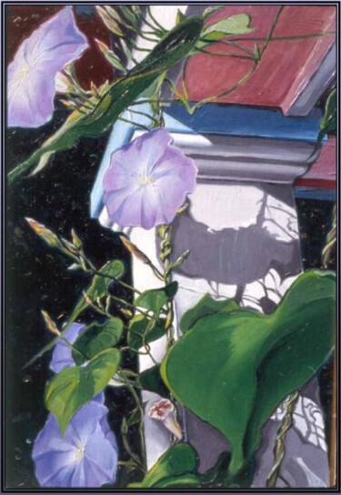 Drawing titled "MORNING GLORIES AT…" by Robin Mols, Original Artwork