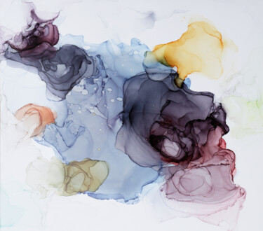 Peinture intitulée "Ebb and Flow" par Robin Valerie, Œuvre d'art originale, Encre