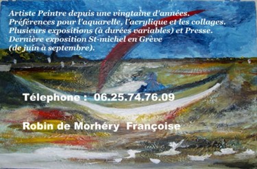 Peinture intitulée "PLUME" par Françoise Robin De Morhéry, Œuvre d'art originale, Huile
