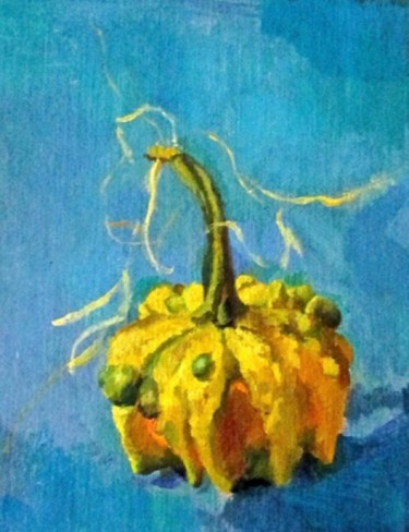 Painting titled "gourd" by Robin Frey, Original Artwork, Oil