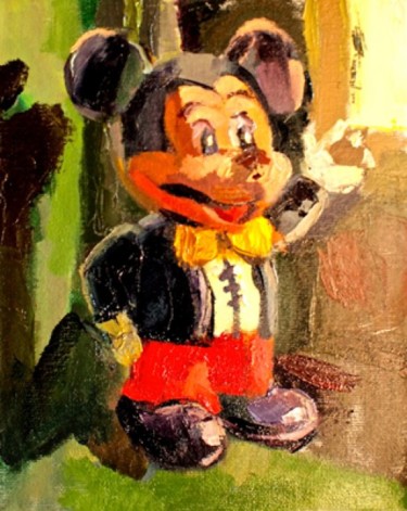 Painting titled "Hi Everybody!  (Mic…" by Robin Frey, Original Artwork, Oil