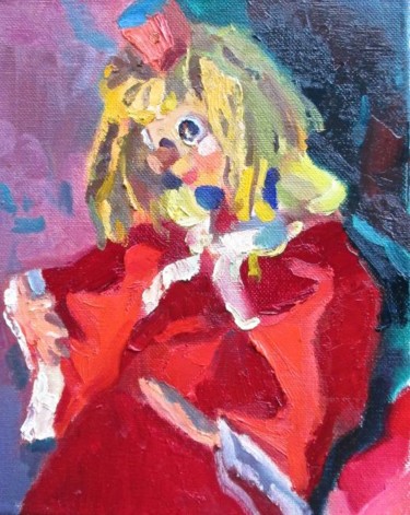 Malerei mit dem Titel "Puppet" von Robin Frey, Original-Kunstwerk, Öl