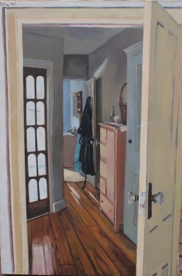 Painting titled "Doorways" by Robin Frey, Original Artwork, Oil