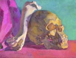 Painting titled "Bones" by Robin Frey, Original Artwork, Oil