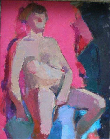 Malerei mit dem Titel "Nude" von Robin Frey, Original-Kunstwerk, Öl