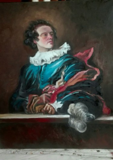 Painting titled "Copie d un Fragonar…" by Robin Pimienta, Original Artwork, Oil