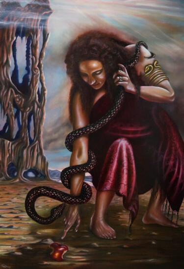 Malerei mit dem Titel "Eve" von Robo Spitters, Original-Kunstwerk, Öl