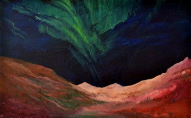 Painting titled "Northern Lights" by Rob Oliver, Original Artwork, Oil