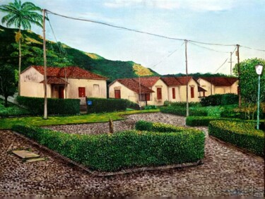Painting titled "Estação de lefreve…" by Robson Matias, Original Artwork, Oil Mounted on Wood Stretcher frame