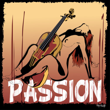 Картина под названием "passion sex music" - Roby Marelly, Подлинное произведение искусства
