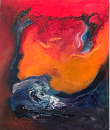 Pintura intitulada "Dive" por Roberta Caviglia, Obras de arte originais, Óleo