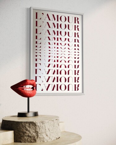 Arte digital titulada "L'AMOUR 2" por Rocca Design, Obra de arte original, Trabajo Digital 2D